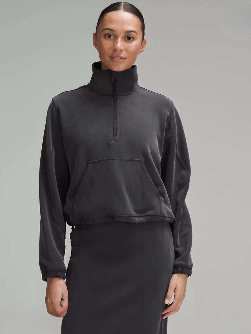 Lululemon Brushed Softstreme Half Zip Pullover Black Size 2